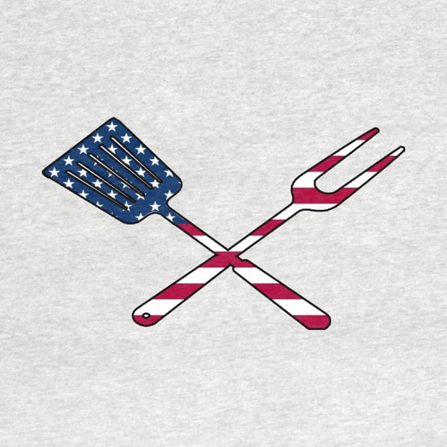 BBQ Utensils  American style by Hook Ink